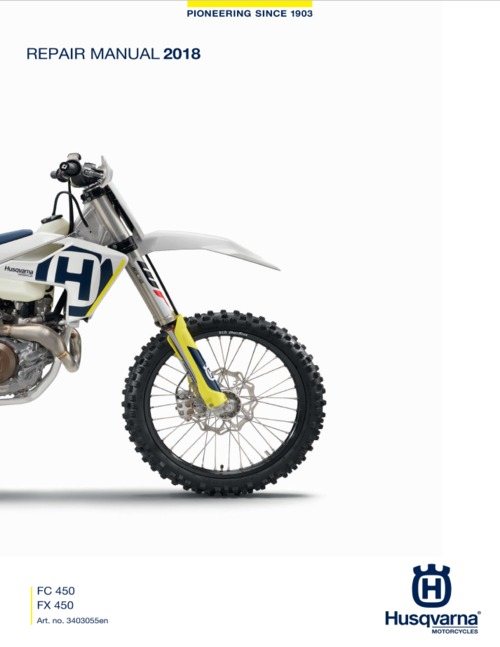 Product picture Husqvarna FC 450 & FX 450 Service Manual